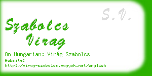 szabolcs virag business card