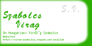 szabolcs virag business card